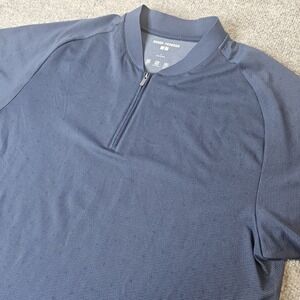 Roger‎ Federer X Uniqlo Quarter Zip Henley Large Tennis Wicking Cool Touch